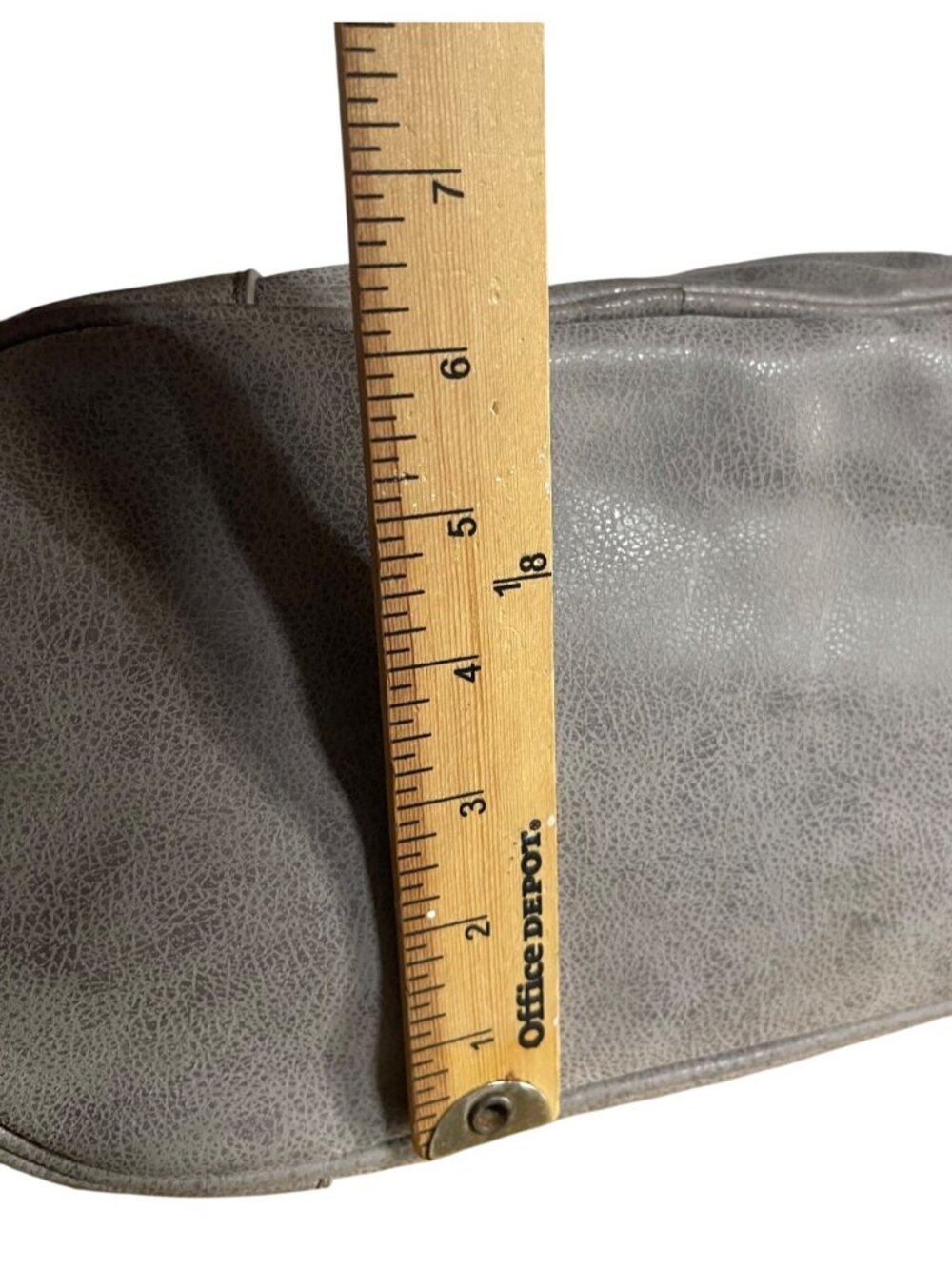Steve Madden Drew Hobo Bag Gray Faux Leather Shoulder Bag With Gold Accents - Picture 9 of 16
